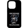 Alpha Wolf Sigma Moon Greek Alpha Wolf S Custodia per iPhone 15 Pro Nascondi tua moglie The Alpha is Here Wolf Maschio Werwolf Meme