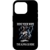 Alpha Wolf Sigma Moon Greek Alpha Wolf S Custodia per iPhone 16 Pro Nascondi tua moglie The Alpha is Here Wolf Maschio Werwolf Meme