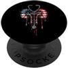Paint Dripping Patriotic 4th of July US Dialisi Infermiera Tecnico Tech Bandiera Americana USA Drip Amante PopSockets PopGrip Adesivo