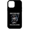Alpha Wolf Sigma Moon Greek Alpha Wolf S Custodia per iPhone 12 mini Nascondi tua moglie The Alpha is Here Wolf Maschio Werwolf Meme