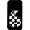 Six Race Car Birthday Party 6 Year Old B Custodia per iPhone XS Max Festa per il 6° compleanno di Six Race Car Boy 6 Fantastica Bandiera per auto da corsa
