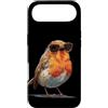 Robin Bird Outfit Custodia per iPhone Air Occhiali da sole per gli amanti di pettirossi e piume