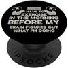 Vortexpulse Creative Allenamento Mattino Umorismo Divertente Design PopSockets PopGrip Adesivo