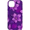 Floral Aesthetic Flower Botanical Gifts Custodia per iPhone 14 Plus Fiori Floreali Viola Profondo
