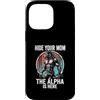 Alpha Wolf Sigma Moon Greek Alpha Wolf S Custodia per iPhone 14 Pro Max Nascondi la tua mamma The Alpha is Here Wolf Maschio Werwolf Meme