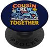 Cousin Crew 2026 Summer Vacation Beach Family Trips Matching PopSockets PopGrip Adesivo