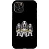 Cool 3 Hip Hop Trio Street Gold Chain Fu Custodia per iPhone 11 Pro Basset Hound Dog Rap Old School Retro Streetwear anni '80 e '90