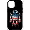 Paint Dripping Patriotic 4th of July US Custodia per iPhone 12/12 Pro Robot Robotica Ingegnere Bandiera Americana USA Drip Graffiti