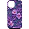 Floral Aesthetic Flower Botanical Gifts Custodia per iPhone 12 mini Viola Fiori Fiori Floreali Viola Scuro Lilla