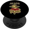 Jesus Christ Face with Crown of Thorns G Christian Religious Believe Blessed Faith God Bible Verse PopSockets PopGrip Adesivo