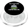 Camping Hiking Camper Adventure Nature L I'm A Flip Flops And Camping Kinda Girl Camper Adventure PopSockets PopGrip per MagSafe