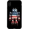 Paint Dripping Patriotic 4th of July US Custodia per iPhone XS Max Robot Robotica Ingegnere Bandiera Americana USA Drip Graffiti