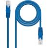 NANOCABLE CABLE RED LATIGUILLO CAT.6 UTP AWG24 AZUL 25 CM