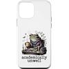 Student Study Frog Humor Coffee Custodia per iPhone 12 mini Rana accademicamente malato studio nerd