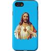 Inside Out Designs Custodia per iPhone SE (2020) / 7/8 Gesù Cristo Sacro Cuore Pace Segno Ritratto