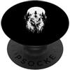 Wolf Wildlife Forest Mountains Outdoor G Lupo Ululando Luna Foresta Alberi Fauna Selvatica PopSockets PopGrip Adesivo