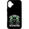 Alpha Wolf Sigma Moon Greek Alpha Wolf S Custodia per iPhone 16 Plus Nascondi tua moglie The Alpha is Here Wolf Maschio Werwolf Meme