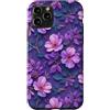 Floral Aesthetic Flower Botanical Gifts Custodia per iPhone 11 Pro Viola Fiori Fiori Floreali Viola Scuro Lilla