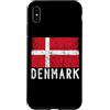Scandinavian Flag Heritage Apparel & Gif Custodia per iPhone XS Max Bandiera danese Distressed Patriotic Dane Uomini Donne Bambini Danimarca