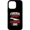 True Crime Merch for Investigative Crime Custodia per iPhone 14 Pro Max Esperto forense dalla nascita 2005 Compleanno a tema crimine vero