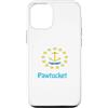 Rhode Island Cities & Towns Custodia per iPhone 12/12 Pro Souvenir degli Stati Uniti Bandiera USA Pawtucket Rhode Island