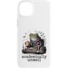 Student Study Frog Humor Coffee Custodia per iPhone 14 Plus Rana accademicamente malato studio nerd