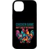 400 - 500 Adult Chicken Costume Funny Ap Custodia per iPhone 14 Plus Gioco di pollo Non guardare il pollo divertente scherzo costume
