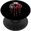 Paint Dripping Patriotic 4th of July US Dialisi Infermiera Tecnico Tech Bandiera Americana USA Drip Amante PopSockets PopGrip Adesivo