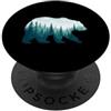 Bear Wildlife Forest Mountains Outdoor N Orso Foresta Alberi Montagne Fauna Natura Escursioni all'aperto PopSockets PopGrip Adesivo