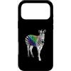 Zebra Prints Apparel Custodia per iPhone 17 Pro Max Bella Zebra Colorful Rainbow Stripes Wildlife Safari Art