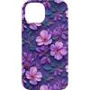 Floral Aesthetic Flower Botanical Gifts Custodia per iPhone 14 Viola Fiori Fiori Floreali Viola Scuro Lilla