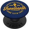 Novelty Juneteenth tees Giorno dell'emancipazione di giugno PopSockets PopGrip Adesivo