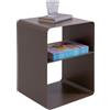Kare Design Tavolino Lounge S, Grigio, 38x33x53 cm, design minimalista, comodino, in acciaio, stile industrial moderno, per soggiorno
