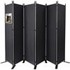 VOUNOT® Separe Divisorio Interno a 6 Pannelli in Metallo, Paravento Pieghevole Autoportante Privacy per Salotto, Camera da Letto e Ufficio, 340 x 30 x 164 cm, Antracite