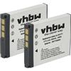 vhbw 2x batteria compatibile con Sony Cybershot DSC-M2, DSC-L1, DSC-L1B, DSC-L1LJ, DSC-T1, DSC-L1R, DSC-M1 fotocamera (500mAh, 3,6V, Li-Ion)