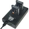 DSTE - 2 batterie di ricambio NP-BX1 + doppio caricatore USB compatibile per NP-BX1/M8 e Sony ZV1 ZV-1 ZV-1F HDR-CX240E DSC-RX10 II DSC-RX1B DSC-RX1R DSC-RX1R/B DSC-RX100 II