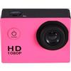 CFTGIW Action Camera DV Kit Videocamera 1080P 30M Fotocamera Subacquea con Supporto per Schermo da 2 Pollici per Immersioni Sportive in Bicicletta (Rosata)