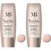 MB Milano - Fondotinta Love Foundation - LIGHT ROSE 01 - Leggero e naturale - Idrata & Illumine (Confezione da 2)