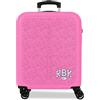 Reebok Chicago Valigia da Cabina Rosa 40x55x20 cm Rigido ABS Lucchetto a Combinazione Integrato 37L 2.6kg 4 Doppie Ruote Bagaglio a Mano di Joumma Bags