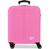 Reebok Boston Valigia da Cabina Rosa 40x55x20 cm Rigido ABS Lucchetto a Combinazione Integrato 37L 2.6kg 4 Doppie Ruote Bagaglio a Mano