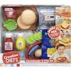 Little Tikes Creative Chefs Cheeseburger and Fries Kit - Include kit di miscelazione e 22 accessori realistici, set di cucina per gioco, non commestibile, Età 3+