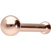 PIERCINGLINE Piercing per naso a spirale, 14 carati o 18 K, 1,5 mm, a sfera, colore a scelta, Oro 18 carati (585)