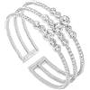 BAOKELAN Braccialetti con strass per donne multistrato braccialetto di cristallo per gioielli da sposa, Strass