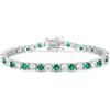 FANCIME Bracciale da tennis in argento da donna, in argento Sterling 925, con zirconi e pietre sintetiche, gioiello regalo per donne e ragazze, larghezza 4 mm, lunghezza 18 cm, 18 cm, Argento sterling