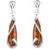 Designer Inspirations Boutique Orecchini a perno in argento Sterling 925 con ambra baltica, per donne/ragazze, insoliti orecchini pendenti in argento Sterling 925, orecchini a perno in ambra baltica. 080467