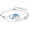 OHAYOO Zampa di cane/cavalli/elefanti/farfalla/volpe/angelo custode angelo/viticcio bracciale in argento 925 regolabile ragazza bracciale regolabile bracciale donna gioielli gioielli animali regali