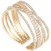 BAOKELAN - Bracciali con strass per donne, bracciale a manopola multistrato con cristalli per gioielli da matrimonio, 2.2 inches, Strass