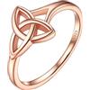 PROSILVER Anello Donna Anelli Donna 925 Oro Rosa Nodo Celtico Anello Oro Rosa Argento 925 Anello Mirusa 12