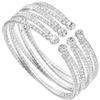 BAOKELAN - Bracciali con strass per donne, bracciale multistrato con cristalli per gioielli da matrimonio, 2.2 inches