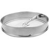 Healeved Setaccio Rotondo in Acciaio Inox per Terra e Sabbia, Portatile e Leggero, Dimensioni 31,5x31,5x6,5 Cm, per Preparazione Terriccio e Giardinaggio